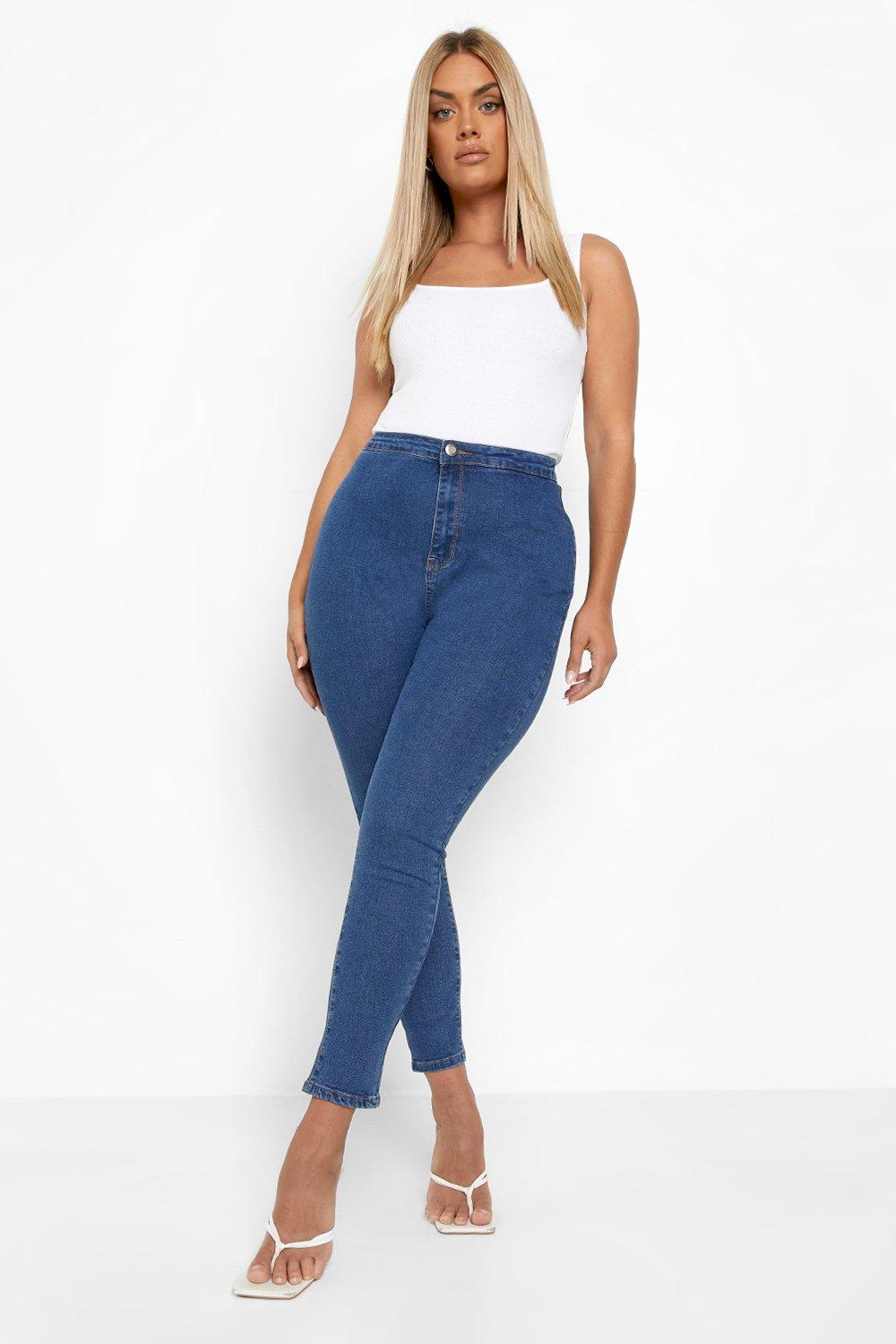 Super stretch plus size jeans new arrivals